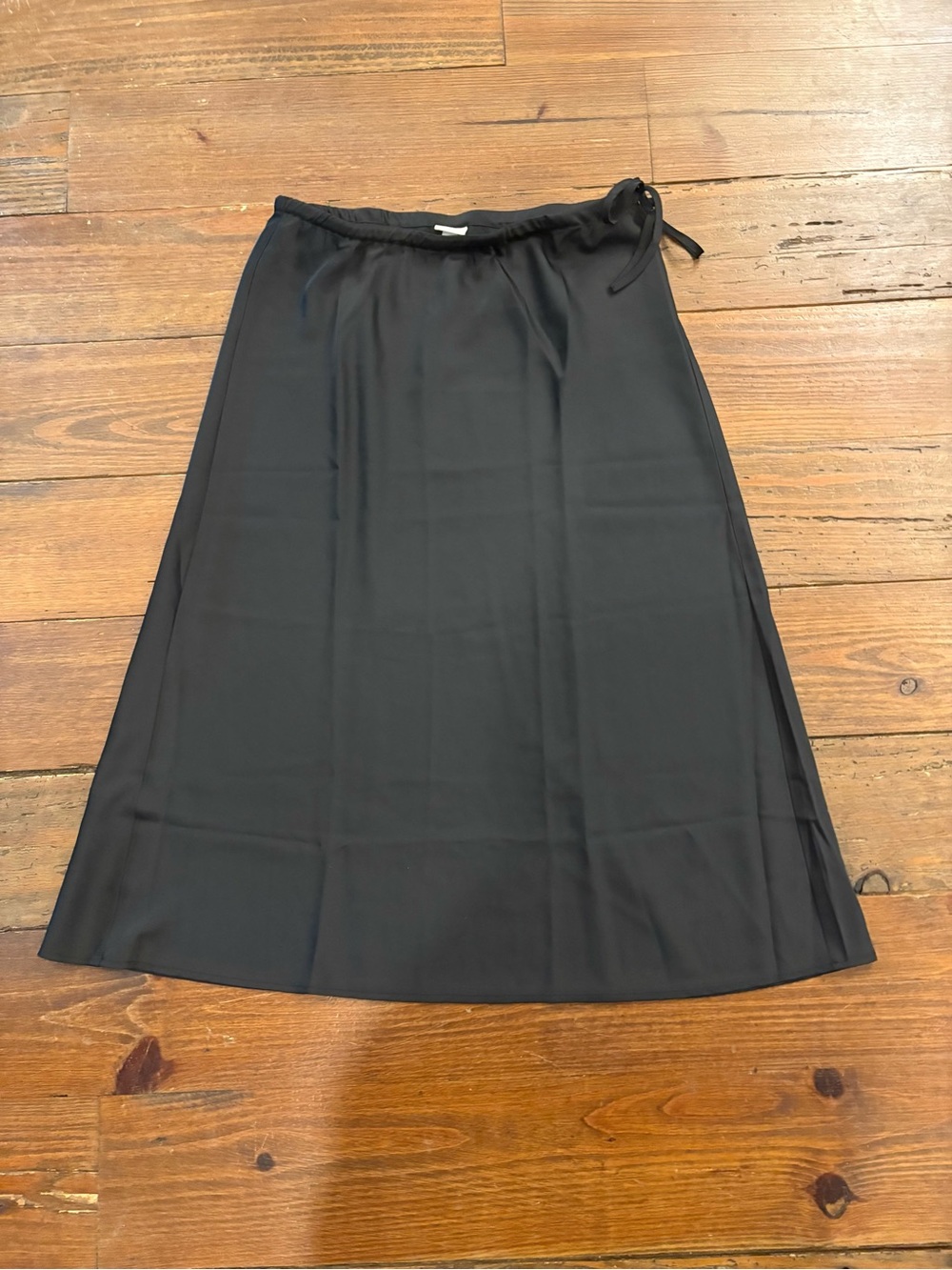 a new day Black A-Line Midi Skirt with Drawstring Waist